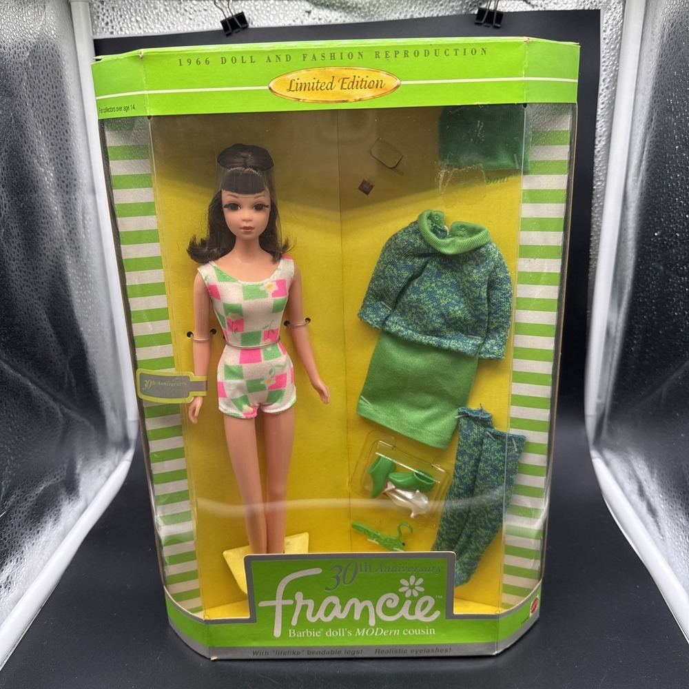 Francie Doll 30th Anniversary Reproduction 1996 NRFB Mattel Barbie 14608